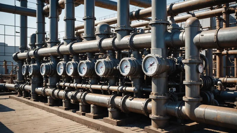 Large reciprocating compressor units at a natural gas compression station
